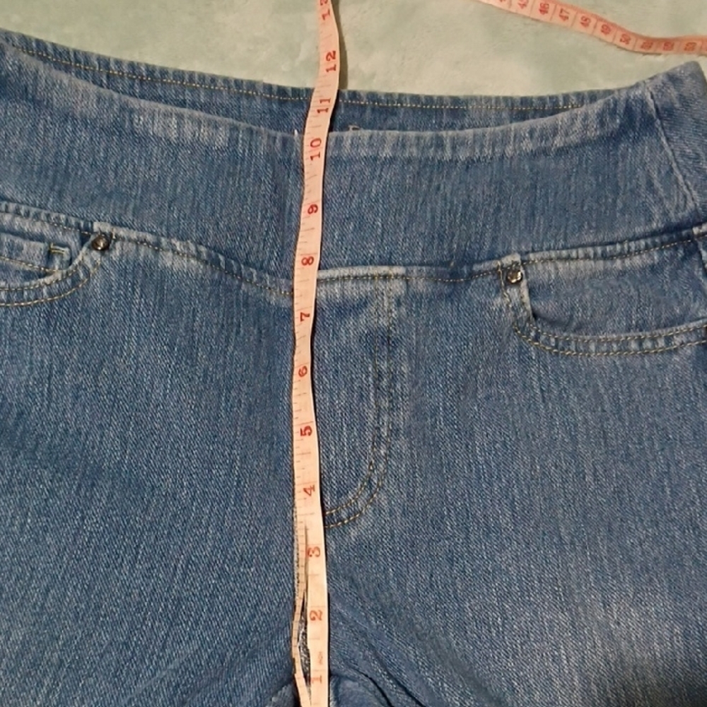 Belle Kim Gravel Light Blue Ankle Jeans Women Size 4P - Picture 6 of 12